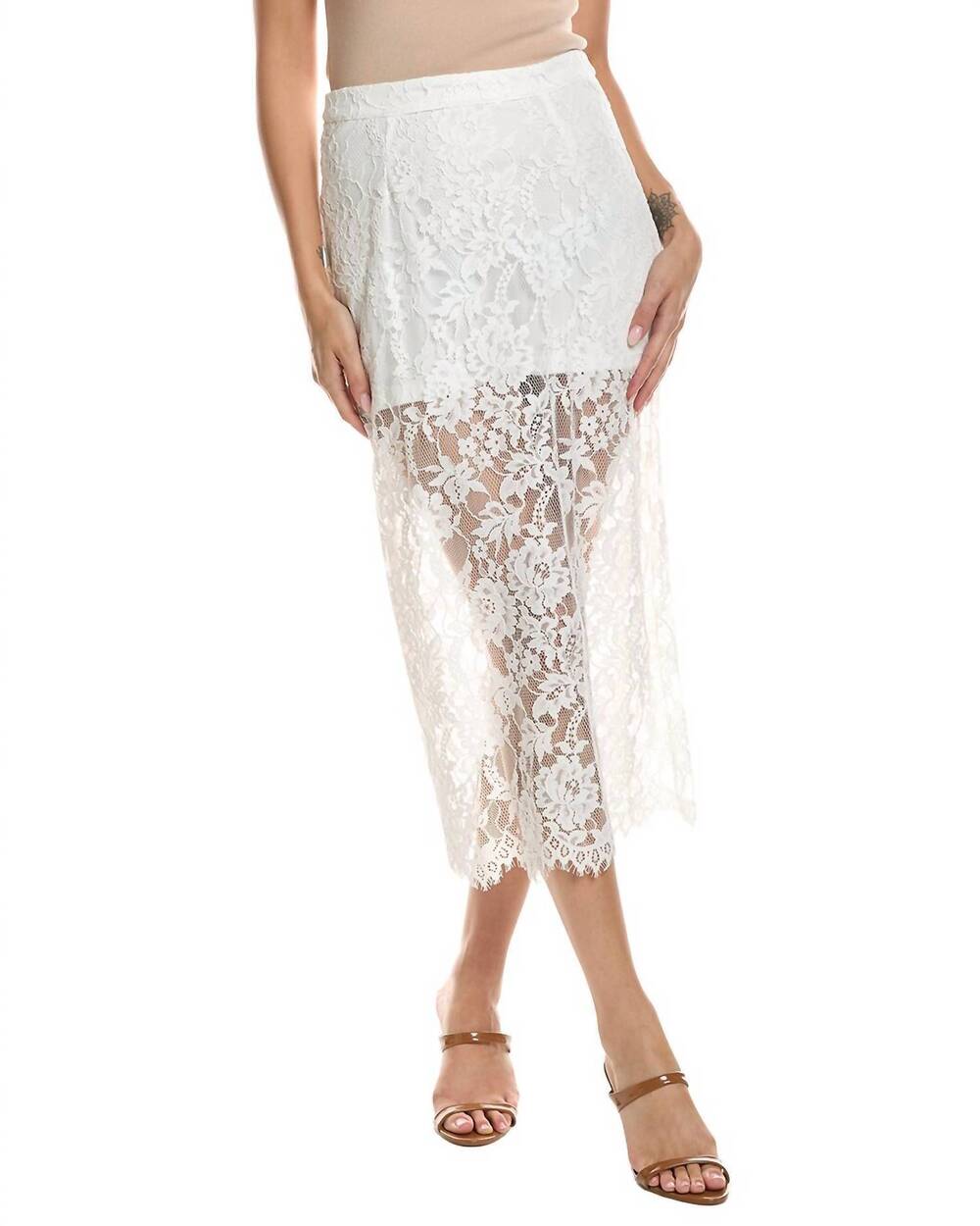 NEW STEVE MADDEN women's monette lace skirt in antique